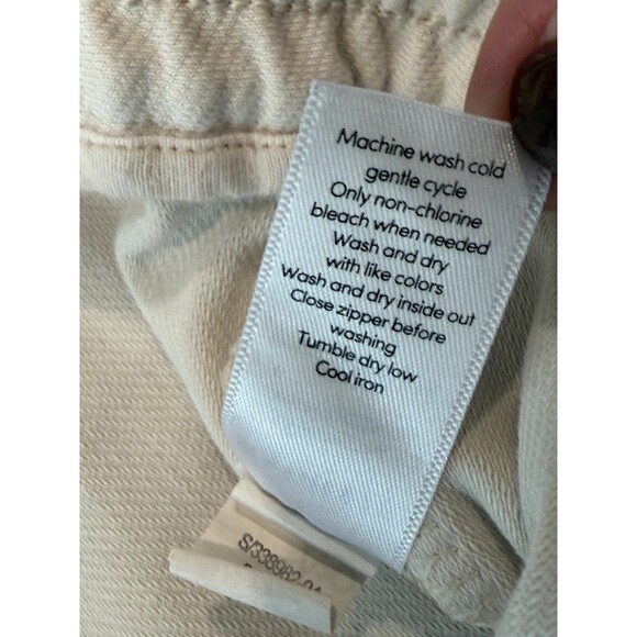 Athleta Farallon Jogger Pants Women’s Sz 14P Cream Zip Detail Drawstring Waist - Picture 8 of 15